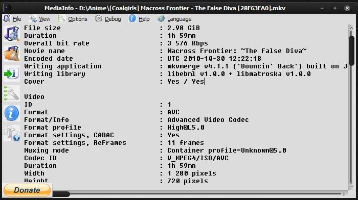 Cập nhật MediaInfo