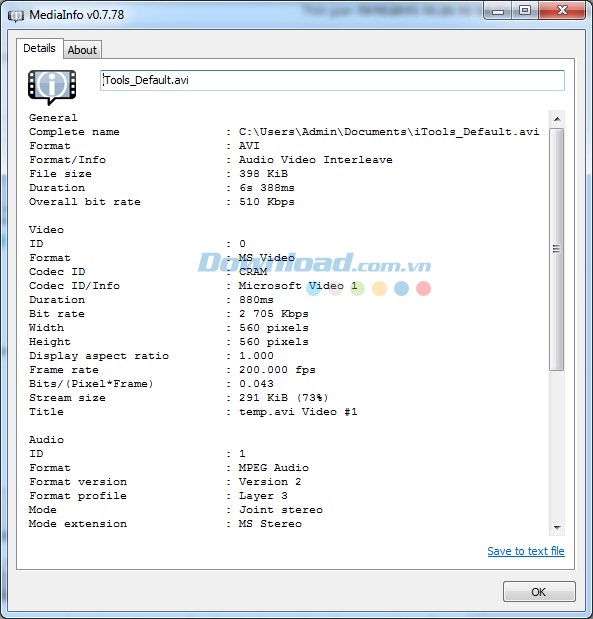 Thông tin file cần xem
