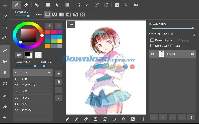 Vẽ tranh manga đơn giản với MediBang Paint cho Android