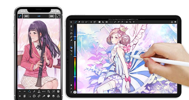 MediBang Paint iOS hoạt động dễ dàng với sự hỗ trợ của Apple Pencil
