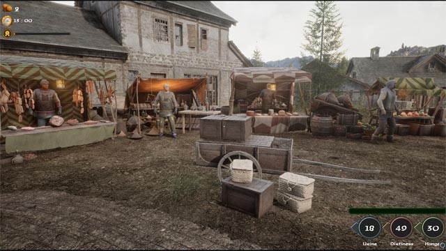 Tương tác với dân làng và những người kinh doanh khác do AI điều khiển