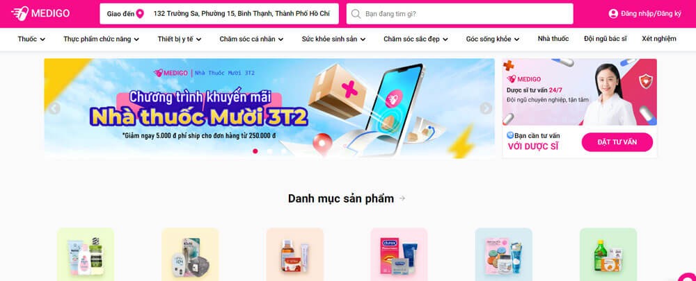 Trang Medigo - Hệ thống mua thuốc tại nhà