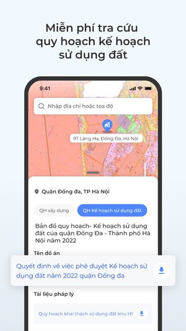 Tra cứu kế hoạch sử dụng đất