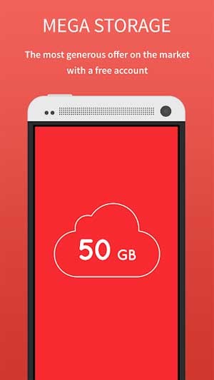 App tặng cho người dùng 50 BG dung lượng miễn phí khi đăng ký