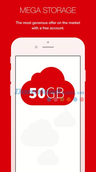 Dịch vụ lưu trữ đám mây MEGA cung cấp 50 GB dung lượng lưu trữ miễn phí