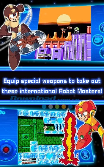 Sử dụng các vũ khí đặc biệt để đánh bại các Robot Master