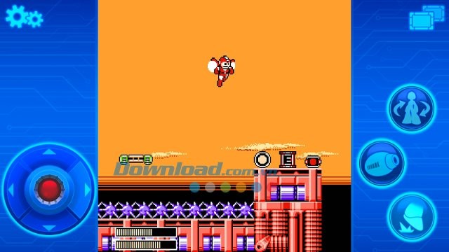 Áo giáp phản lực giúp Jet Mega Man bay lên cao và tránh đạn từ kẻ thù