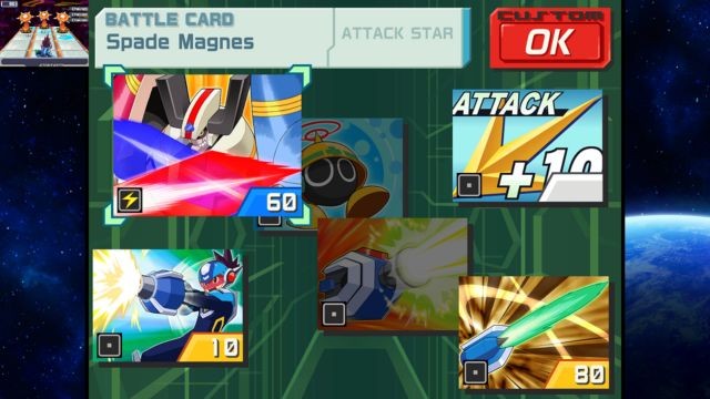 Hệ thống thẻ bài chiến đấu đa dạng trong Mega Man Star Force Legacy Collection game
