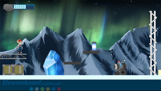 Đi qua khu vực băng giá trong Mega Space Brawl!