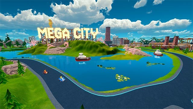Megaracer Quantumrush VR là game đua xe kart thực tế ảo trong thành phố Mega City rộng lớn