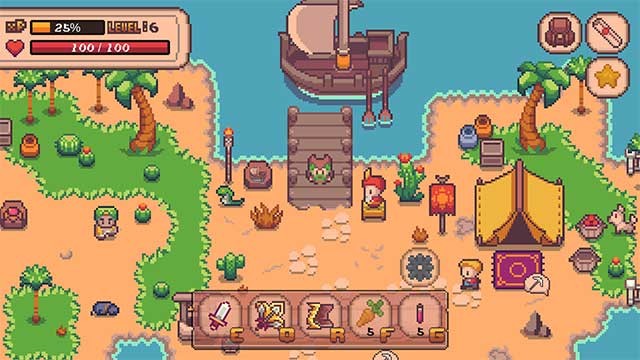 Megis Adventure là game nhập vai mô phỏng đồ họa Pixel thế giới mở