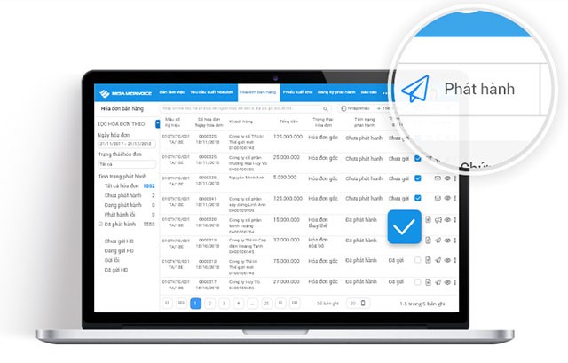 Phát hành hóa đơn hàng loạt
