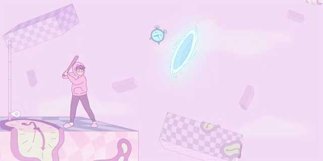 Nhân vật chính cần vung gậy vào đồng hồ