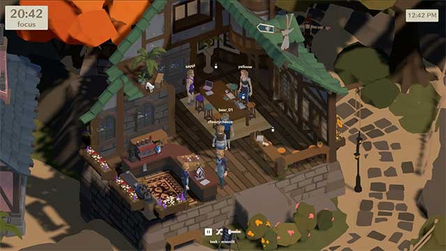 Tham gia làm việc trong một quán cà phê cùng người chơi từ khắp nơi trên thế giới