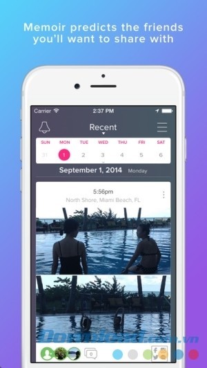 Memoir cho iOS dự đoán bạn bè muốn chia sẻ