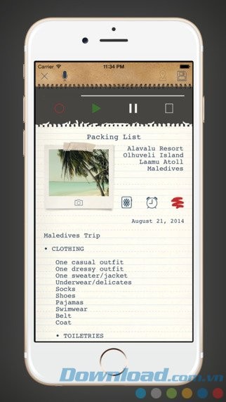 Chèn ảnh và file ghi âm