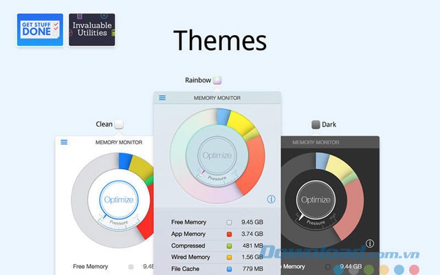 Các lựa chọn theme ứng dụng