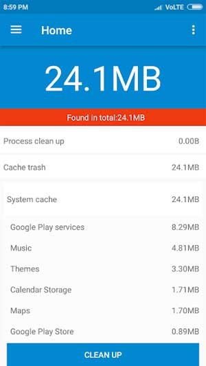 Xóa các tệp cache không mong muốn