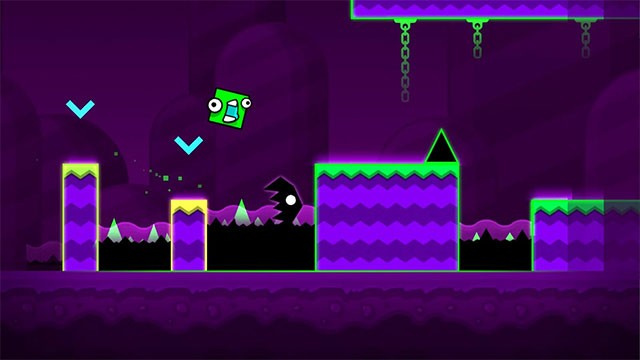 Geometry Dash World cần người chơi có tốc độ phản ứng thật nhanh để điều khiển khối vuông