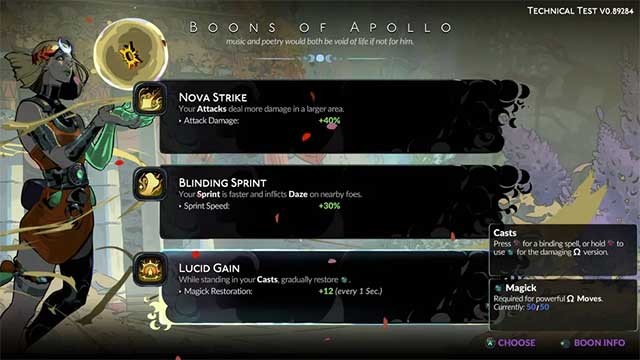 Boon có thể ảnh hưởng trực tiếp đến Attack, Special và Cast của bạn