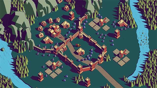 Thronefall là trò chơi phòng thủ tháp tối giản cực gây nghiện