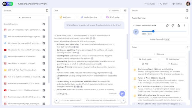 Notebook LM có khả năng phân tích, kết nối và tóm tắt tài liệu