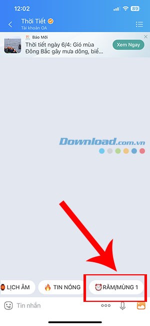 xem lich am Zalo 4*409125