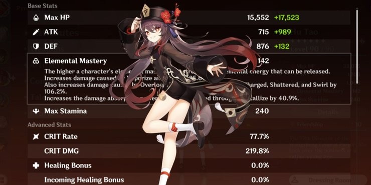 Đọc kỹ mô tả nhân vật trong Genshin Impact