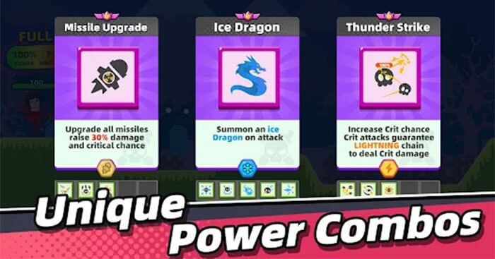 BowBlitz có nhiều combo kỹ năng mạnh mẽ