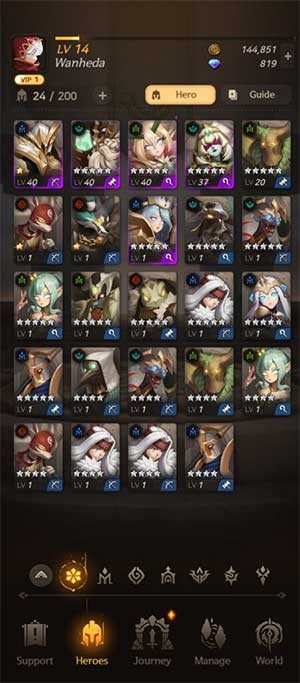 Đọc hướng dẫn về các anh hùng