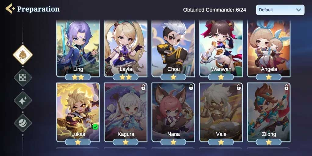 Ưu tiên một chỉ huy phù hợp với đội hình của bạn