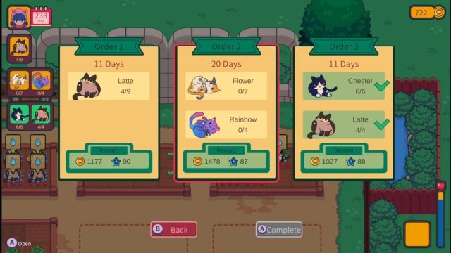 Kiếm tiền bằng cách nuôi và huấn luyện mèo trong Meow Garden game