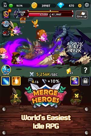 Merge Heroes là game nhập vai