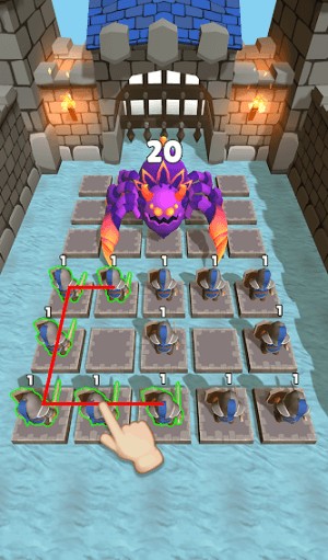 Hợp nhất quân đội và chiến đấu với kẻ thù trong game Merge Master Clash of Dragon