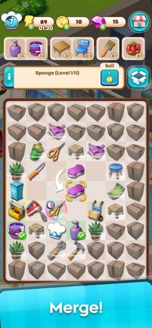 Hợp nhất các item để khôi phục nhà hàng trong Merge Restaurant