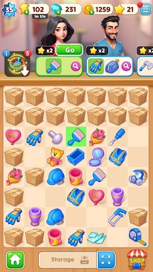 Merge Secrets yêu cầu bạn hợp nhất các item bí mật để giải đố