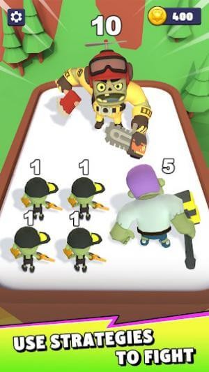 Merge Survival Zombies cho bạn sử dụng chiến lược và hợp nhất để chiến đấu với kẻ thù