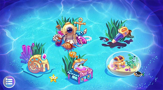 Bộ sưu tập mini-game khám phá đại dương trong Mermaid Princess Makeup