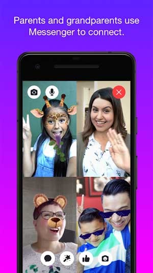 Phụ huynh và người lớn có thể dùng ứng dụng Messenger để kết nối với con trẻ