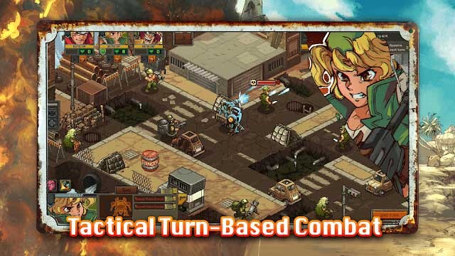 Tham gia các trận đánh chiến thuật theo lượt cổ điển trong game Crunchyroll Metal Slug Tactics
