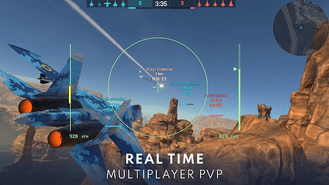 Tham gia các trận không chiến PvP nhiều người chơi trong game Metalstorm