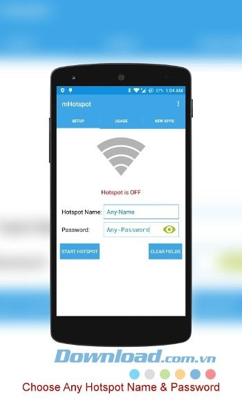 Giao diện mHotspot