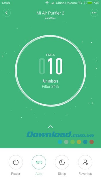 Giao diện sử dụng ứng dụng Mi Home trên Android