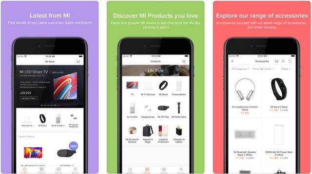 Cửa hàng Xiaomi trực tuyến trên iPhone/iPad