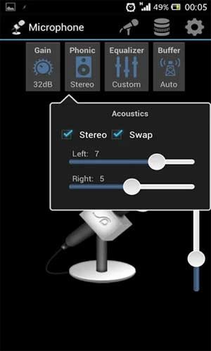 Microphone có giao diện tối giản và dễ sử dụng