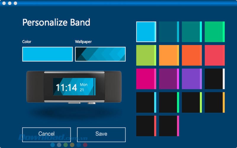 Tùy chỉnh màu sắc cho vòng đeo tay