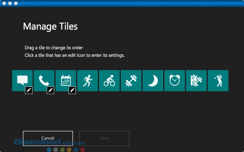 Chỉnh sửa các ô tile