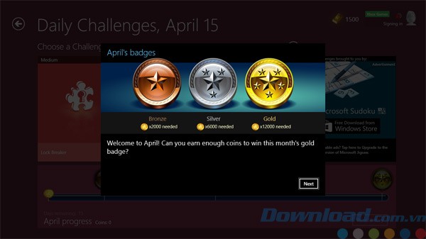 Daily Challenges trong Microsoft Jigsaw