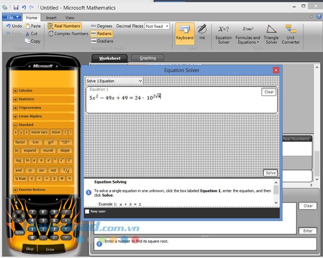 Giải phương trình dễ dàng