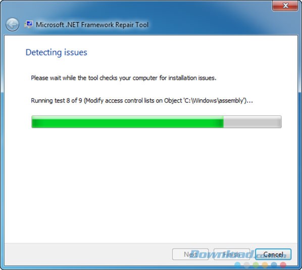 Quét lỗi liên quan tới .NET Framework